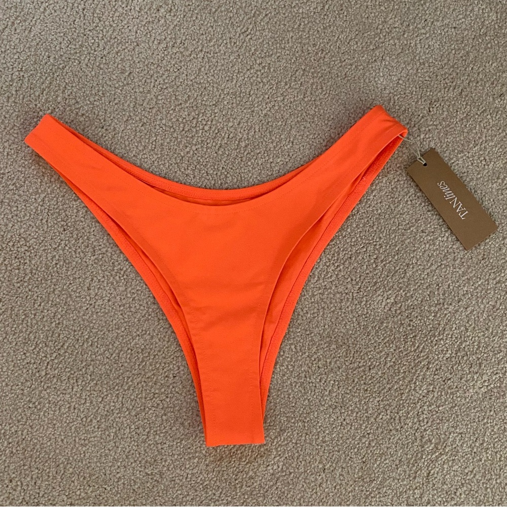 Tan + Lines tanlines by Sivan Ayla Fiji Bottom watermelon red orange swimsuit M